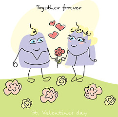 Image showing cute valentine`s day card