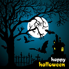 Image showing Halloween vector illustration scene