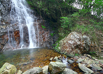 Image showing waterfall in forest