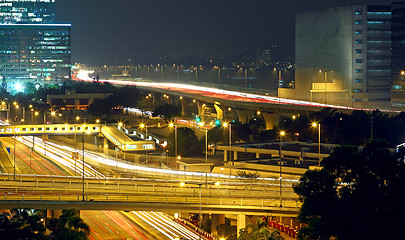 Image showing modern urban city at night 