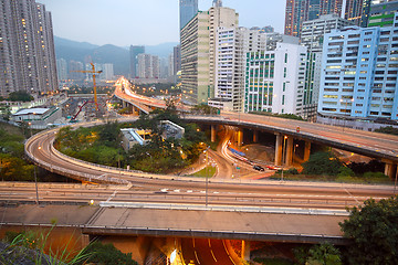 Image showing downtown area and overpass in hong kong