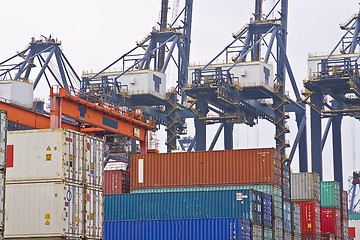 Image showing Port warehouse with containers