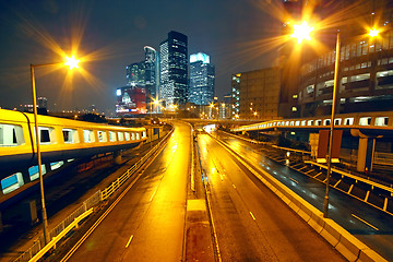 Image showing modern urban city at night 