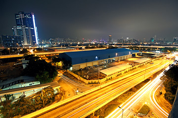 Image showing modern urban city at night 