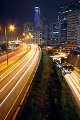 Image showing urban downtown night, hong kong