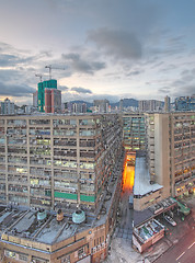 Image showing downtown sunset