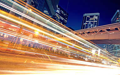 Image showing speeding car through the street