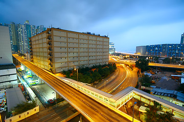 Image showing urban city sunset