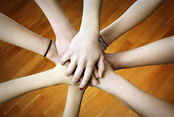 Image showing united hands