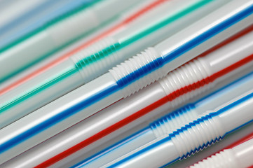 Image showing Drinking straws