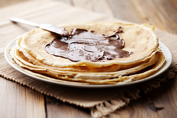 Image showing chocolate crepes