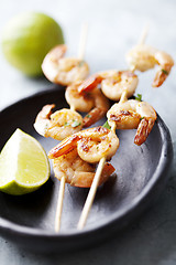 Image showing grilled prawns