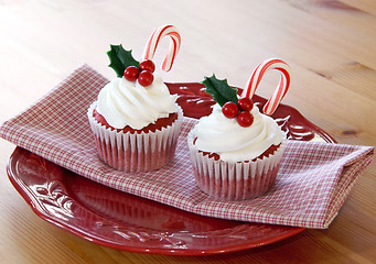 Image showing Christmas cupcakes