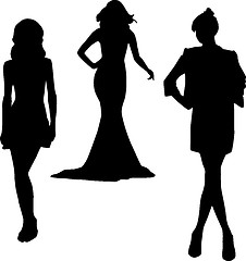 Image showing Silhouette fashion girls