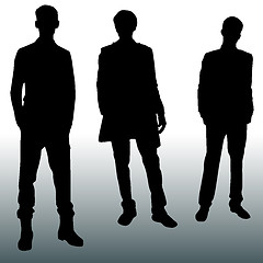 Image showing Silhouette fashion men