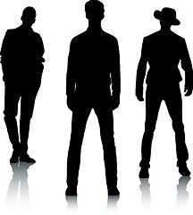 Image showing Silhouette fashion men