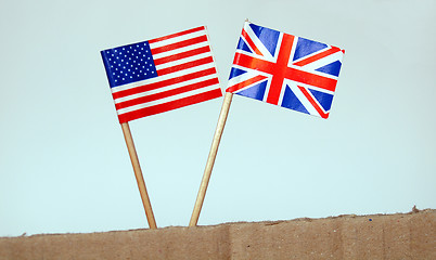 Image showing British and American flags