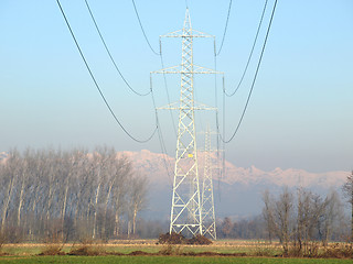 Image showing Trasmission line tower