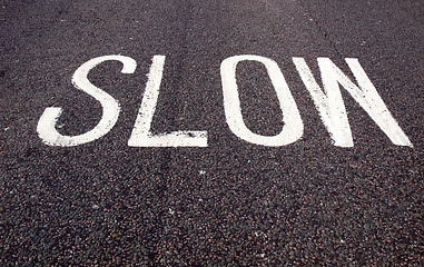 Image showing Slow sign