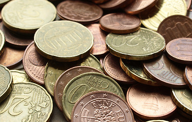 Image showing Euro coins background