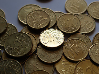 Image showing Euro coins