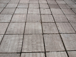 Image showing Concrete sidewalk pavement