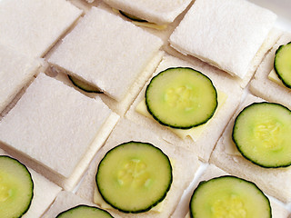 Image showing Cucumber sandwich