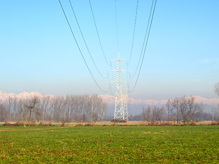 Image showing Trasmission line tower