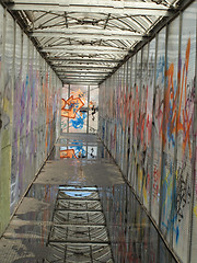 Image showing Bridge with graffiti