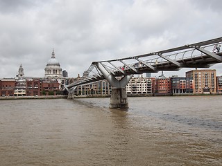 Image showing River Thames North Bank, London