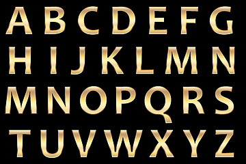 Image showing gold alphabets