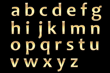 Image showing gold alphabets