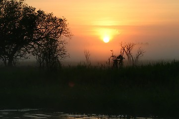 Image showing sunst at yellow waters