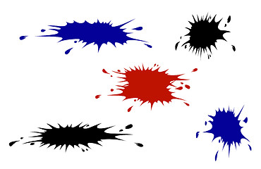 Image showing vector set inkblot on white background