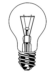 Image showing vector light bulb on white background