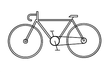 Image showing drawing of the bicycle on white background