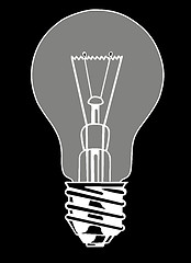 Image showing vector light bulb on black background