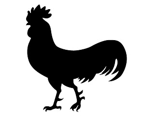 Image showing vector silhouette cock on white background