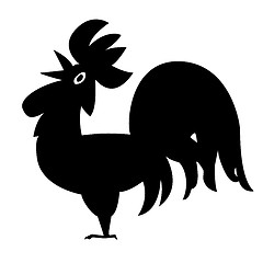 Image showing vector silhouette cock on white background