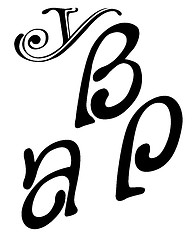 Image showing vector letter Â, A, P, Y on white background