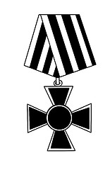 Image showing vector silhouette medal on white background