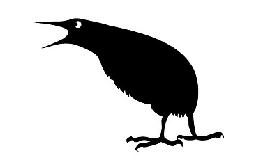 Image showing vector silhouette bittern on white background