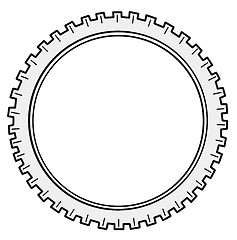 Image showing vector silhouette cogwheel on white background