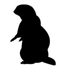 Image showing vector silhouette gopher on white background