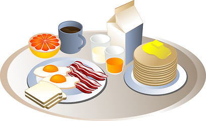 Image showing Complete breakfast