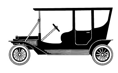 Image showing vector retro car on white background