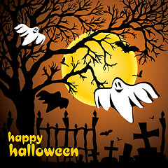 Image showing Halloween vector illustration scene