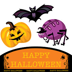 Image showing greeting cute halloween card