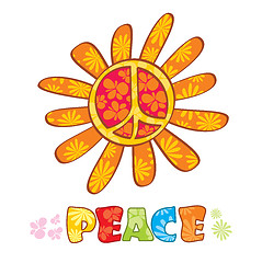 Image showing Hippie peace symbol