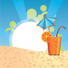 Image showing orange cocktail illustration